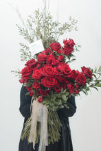 Load image into Gallery viewer, All Red Roses Textural Bouquet